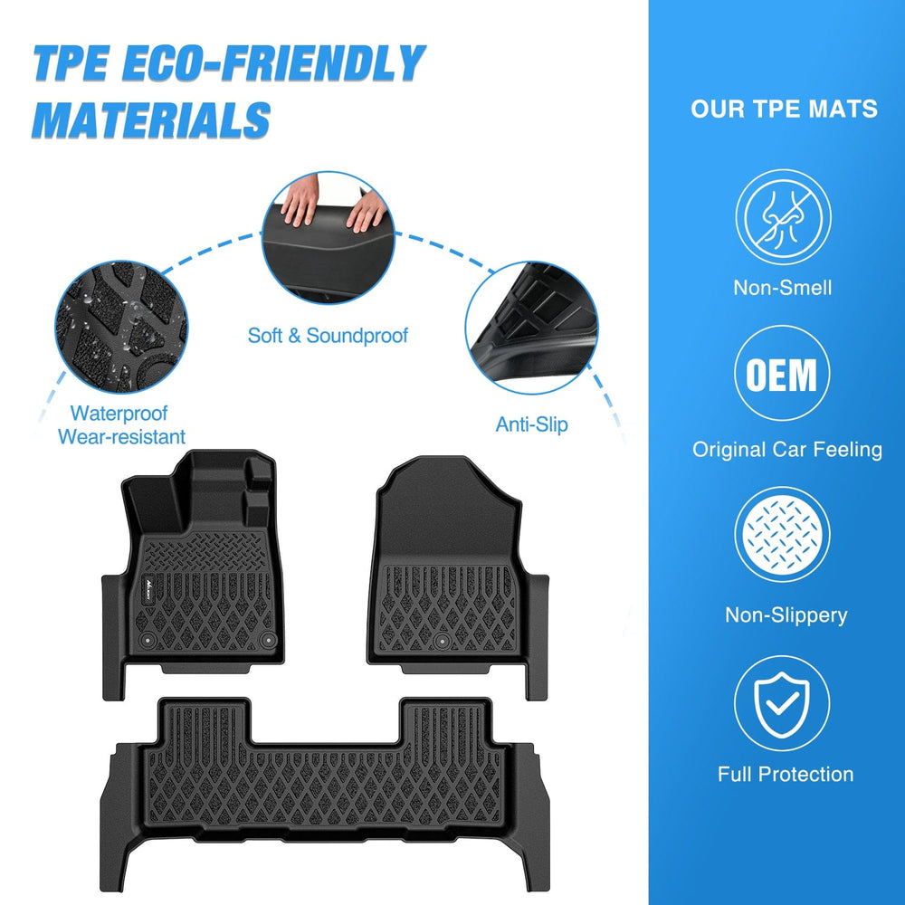 Floor Mat TPE Floor Mats for 2026 Honda Passport RTL TrailSport All Weather Custom Fit Heavy Duty Floor Liners