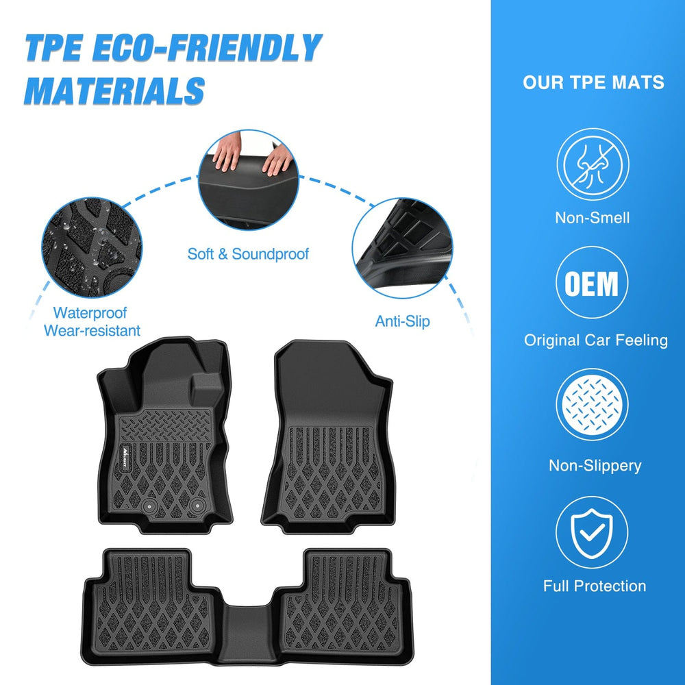Floor Mat TPE Floor Mats for Subaru Forester 2025 2026 (Not for Hybrid & Wilderness) All Weather Custom Fit Heavy Duty Floor Liners