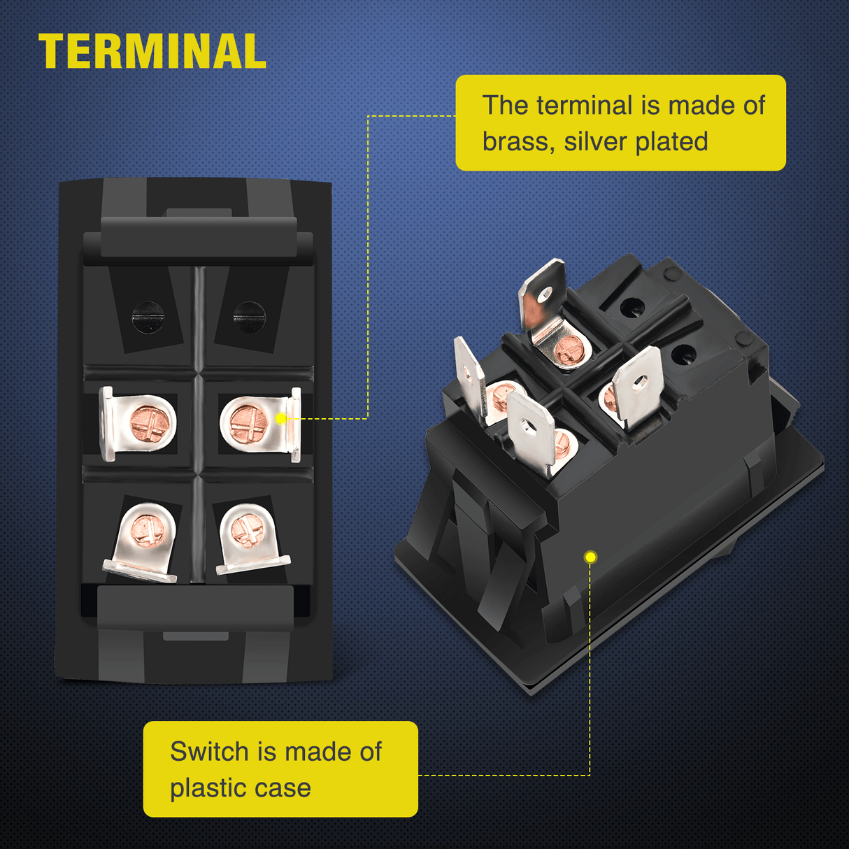 switch panel ON-Off Switch Panel 12V 20A 4 PIN DPST Toggle Switch