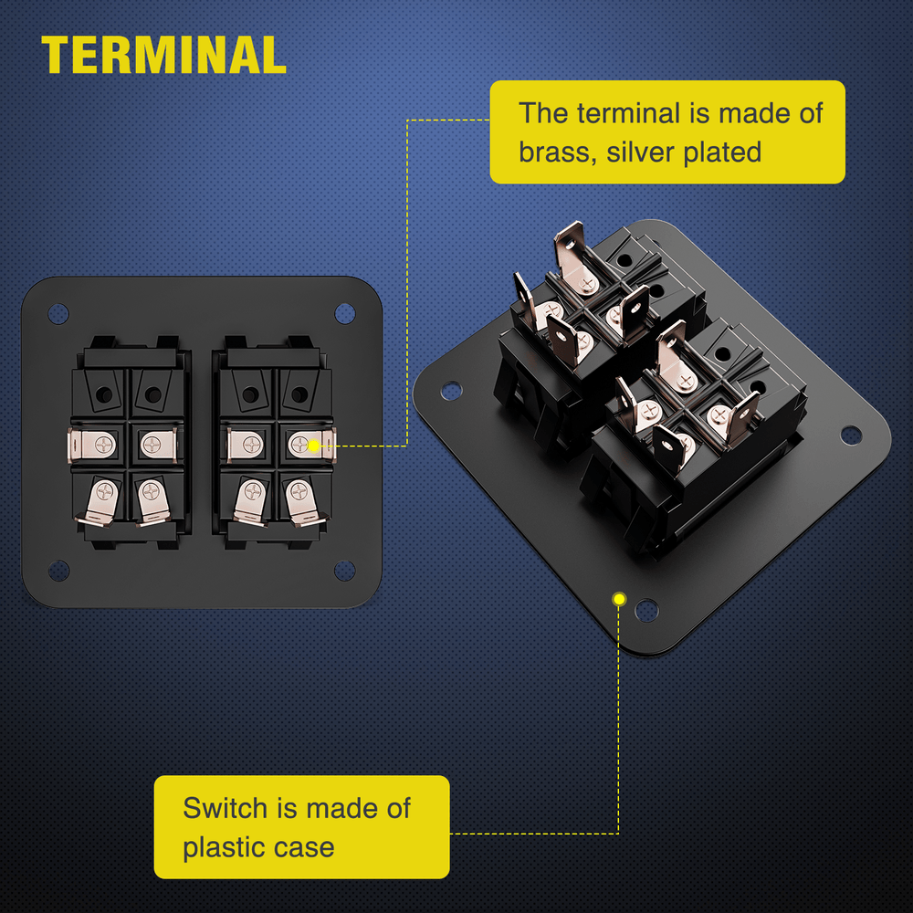 switch panel 2 Gang ON-Off Switch Panel 12V 20A  4 PIN DPST Toggle Switch