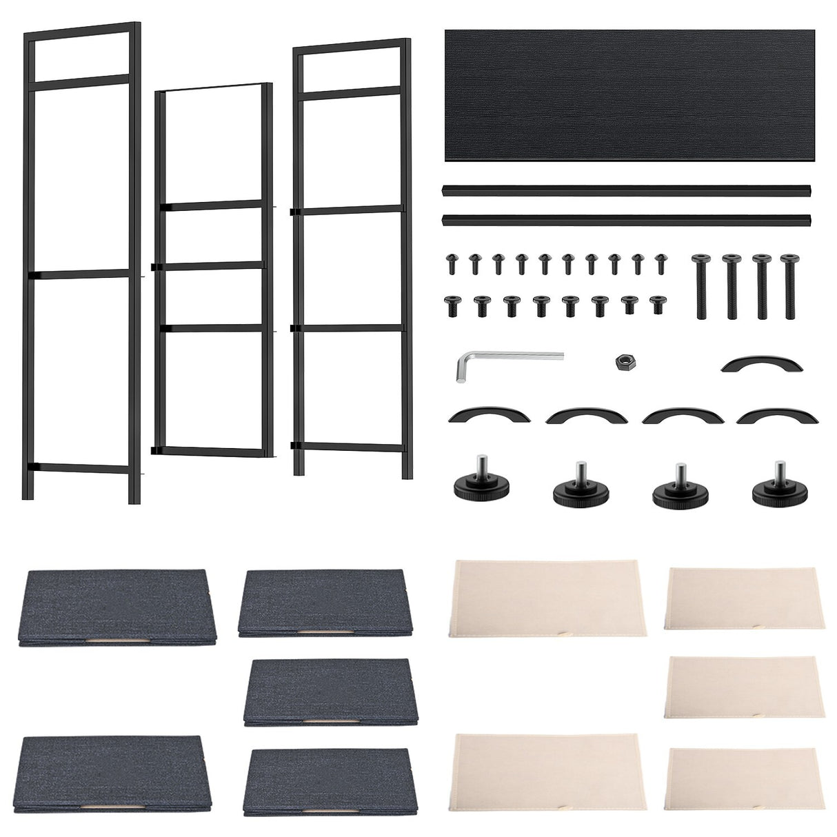 Dressers Dresser for Bedroom Storage Tower with 5 Drawers Fabric Bins Sturdy Metal Frame