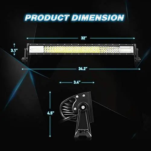 Product Dimension Of Nilight LED Light Bar