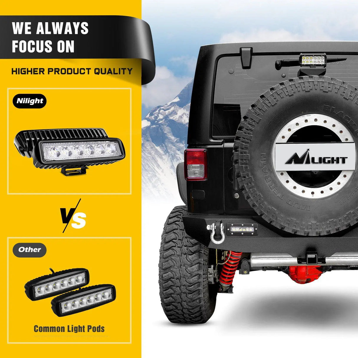 Nilight JK-52A Rear Bumper