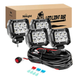 Nilight 18W Spot LED Light Bar & 10 FT Wiring Harness Kit