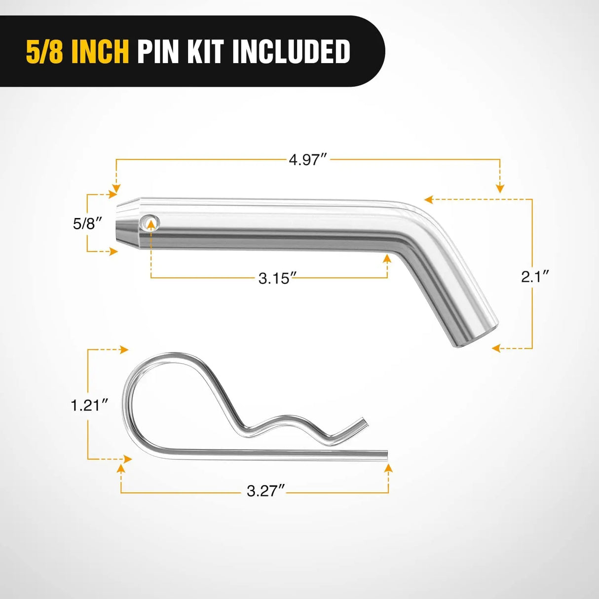 3 in 1 Multi Hitch Mount with 2" Ball (1.25" Shank, 5000 lbs) Nilight