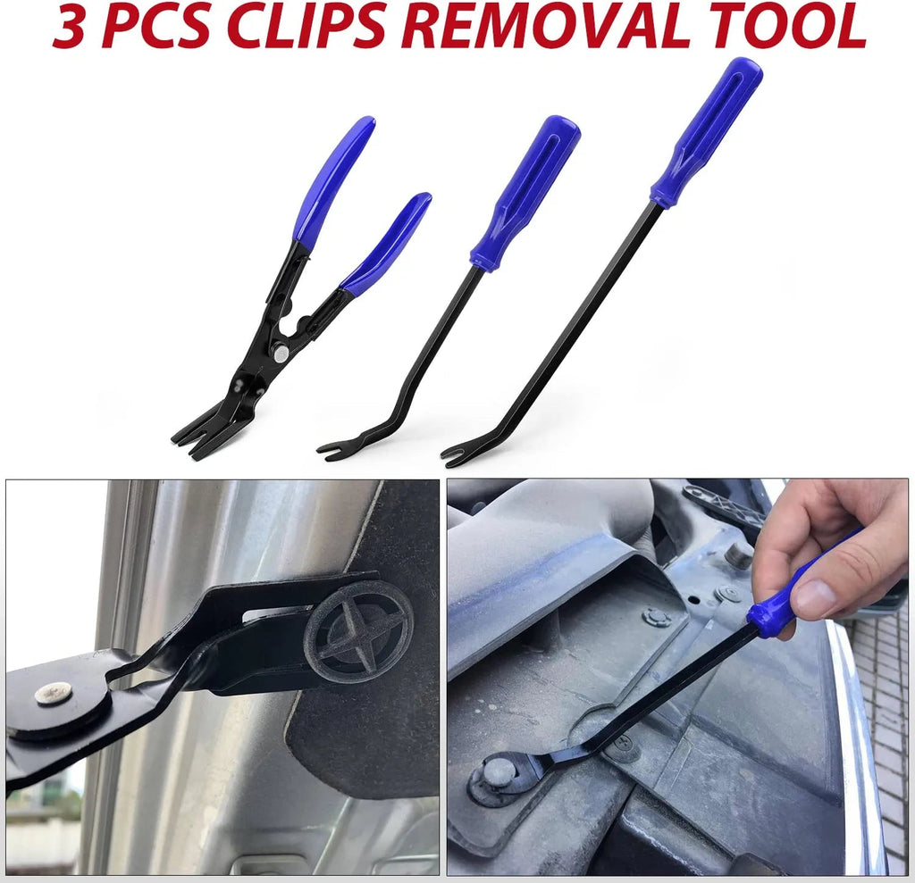 3 Pcs Clip Remover Tool, Clip Pliers Set Fastener Removal Tool , Auto Trim  Removal Tool Kit Pry Tool Set Car Door Panel Dashboard Repair Kit