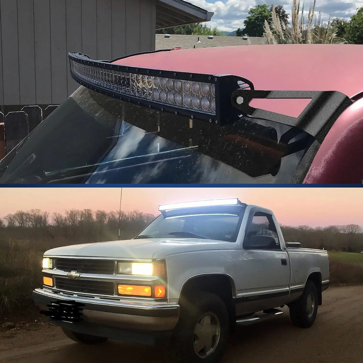 Curved LED Light Bar Bracket