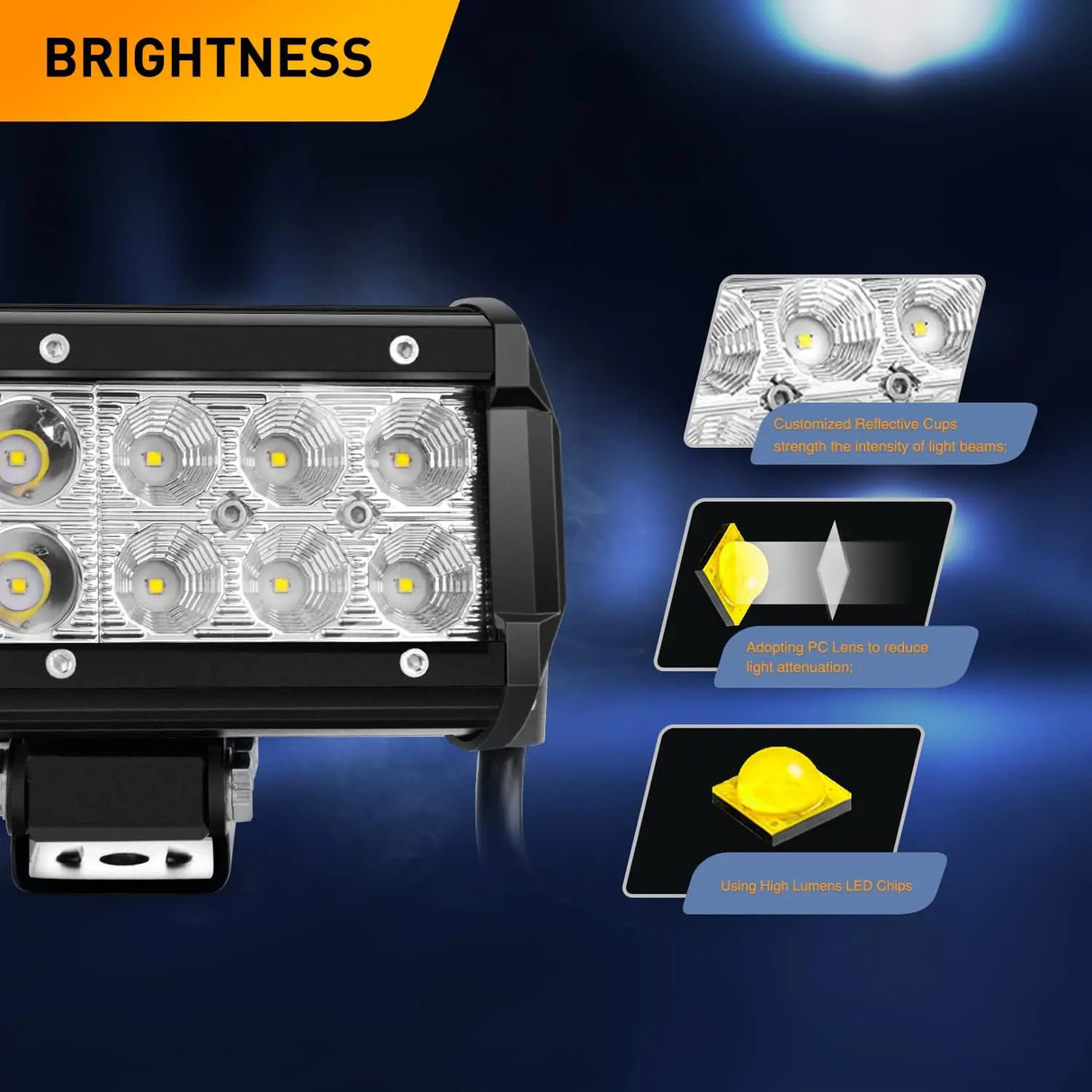 Nilight Led Light Bar 72W 12Inch LED Light Bar Spot Flood Combo 5040lm LED Fog Lights Pods Off Road Light Driving Working Light for Truck Golf Cart SUV ATV UTV Boat, 2 Years Warranty