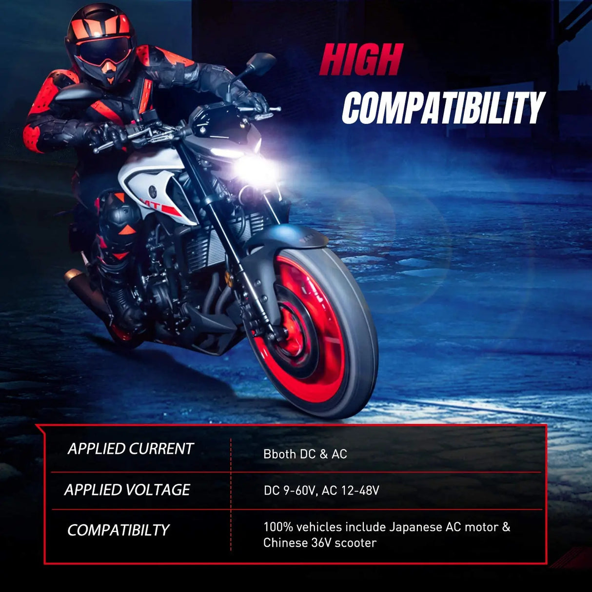 Motor Vehicle Lighting Nilight NIXMEN BA20d H6 LED Motorcycle Headlight Bulb Hi/Lo Beam S2 Light Bulb Conversion Kit for Motorbike AC/DC 9-60V CSP Chips 6000K (20036H)