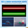 LED Work Light Nilight Boat Light Strip 2PCS 13Inch 66 LED Red Green Navigation Marine Bow Light 12V IP68 Waterproof for Universal Pontoon Boat Bass Boat Jon Boat Jetski Kayaki, 2 Years Warranty