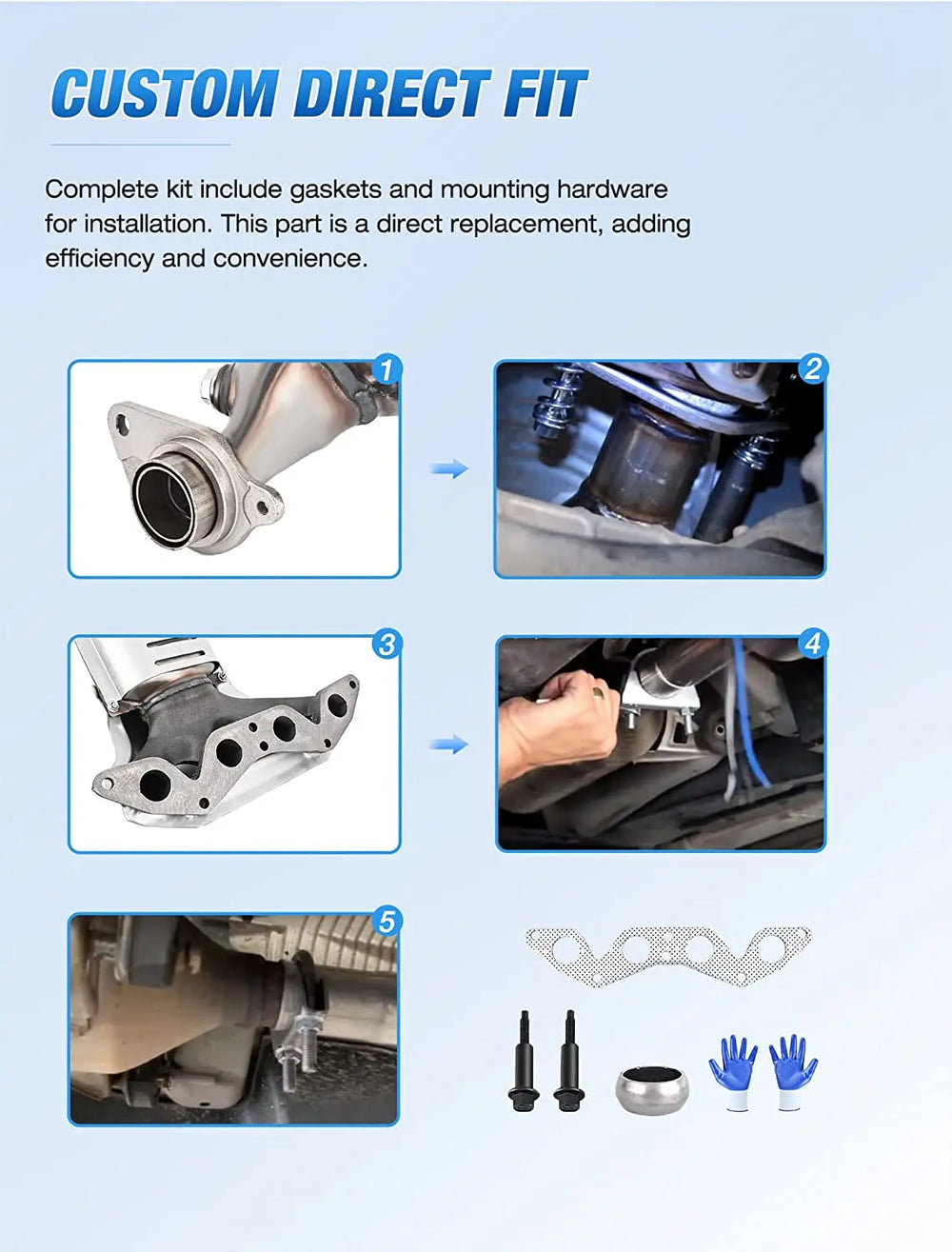 Catalytic Converter Nilight Catalytic Converter for Honda Civic 1.7L L4 2001 2002 2003 2004 2005,Custom Fit Cat (EPA Standard)