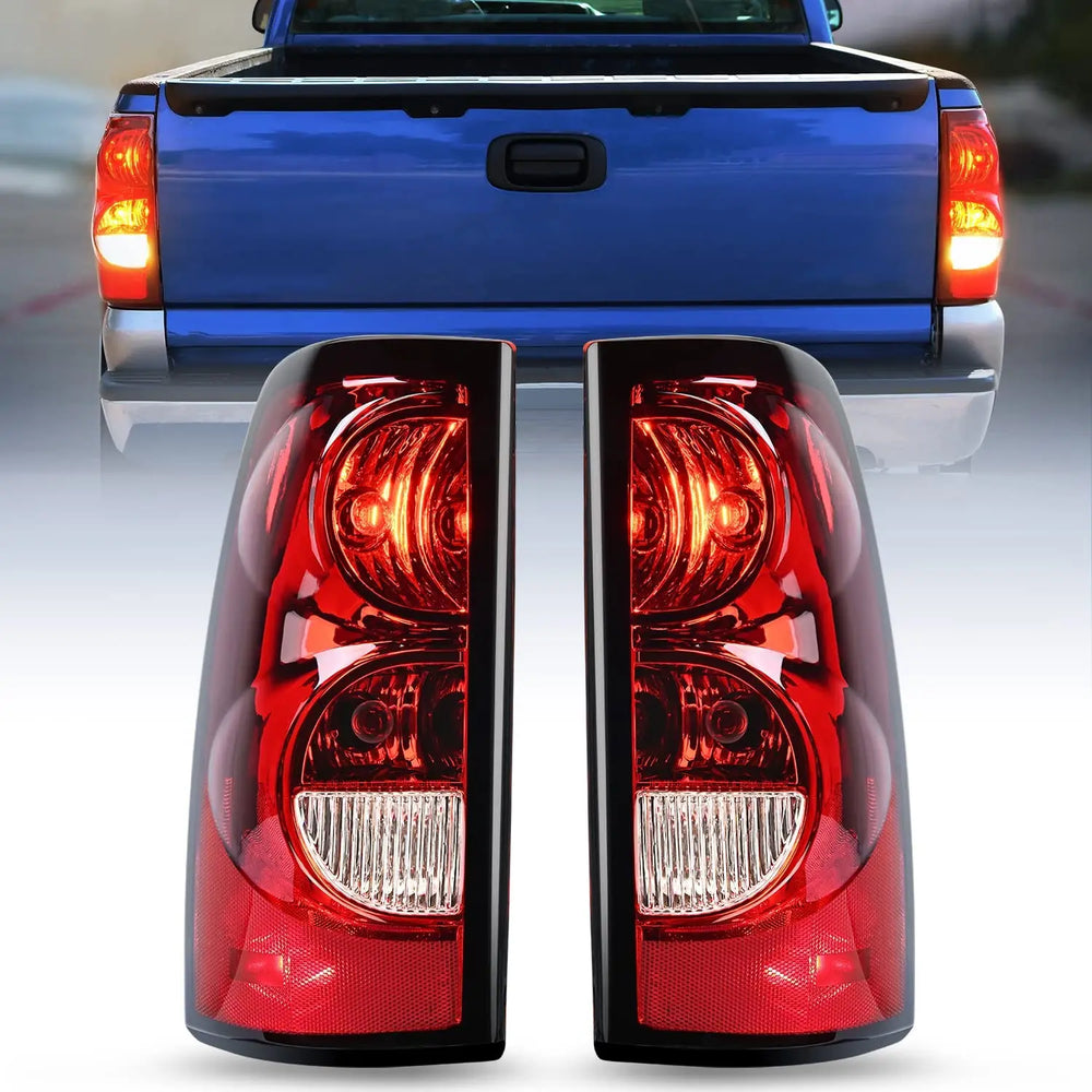 Trailer Light Nilight Taillight Assembly for 2003 2004 2005 2006 Chevy Silverado 1500 1500HD 2500 2500HD 3500 2007 Chevy Silverado 1500 2500 3500 Classic OE Style Taillight Rear Lamp w/Bulb Harness, 2 Year Warranty