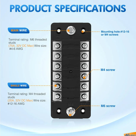 6 Way Fuse Block Nilight
