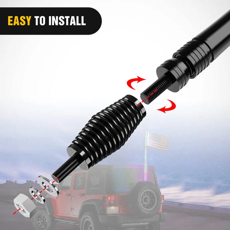 Heavy Duty Barrel Spring Mounting Base for Whip Light Nilight