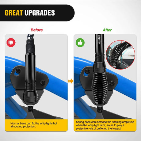 Heavy Duty Barrel Spring Mounting Base for Whip Light Nilight