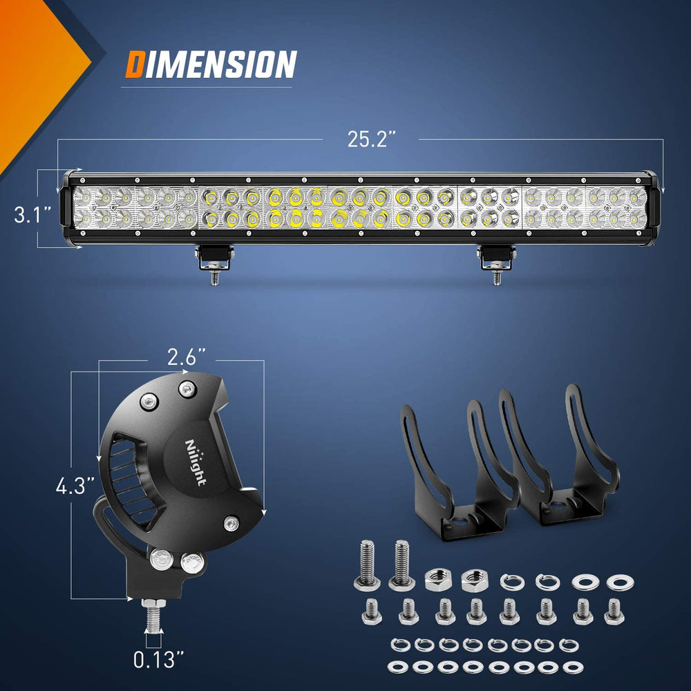 Product Dimension Of Nilight LED Light Bar