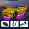 Led light Strip Nilight 4Pcs Car Underglow Neon Accent Strip Lights 256 LEDs RGB Multi Color DIY Sound Active Function Music Mode with APP Control and Remote Control Underbody Light Strips, 2 Years Warranty