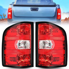 2007-2014 Chevy Silverado 1500 2500HD 3500HD 2007-2013 GMC Sierra 3500HD Taillight Assembly Rear Lamp Replacement w/Bulbs and Harness