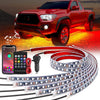 Led light Strip Nilight 6Pcs Car Underglow Neon Accent Strip Lights 300 LEDs RGB Multi Color DIY Sound Active Function Music Mode with APP Control and Remote Control for Car Van SUV Truck, 2 Years Warranty