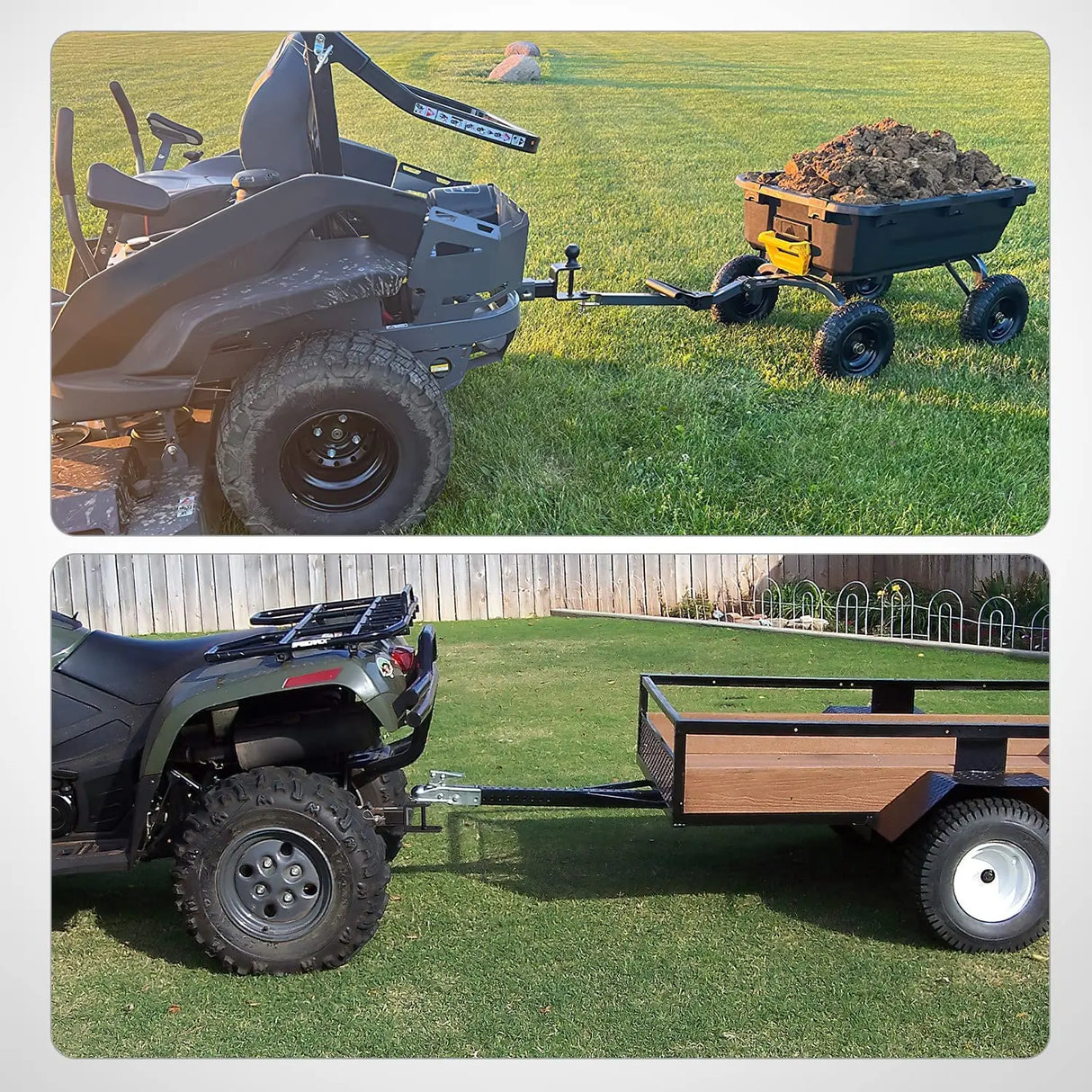 Trailer Hitch Nilight 3 in 1 ATV UTV Multi Hitch Mount with 2 inch Ball Hitch Rated 2000 LBS Fits 2 Inch Receiver Winch Strap Loop Rated 5000 LBS, 2 Years Warranty