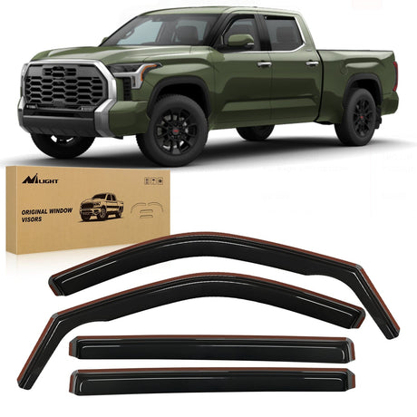 Nilight 4pcs Rain Guards For Toyota Tundra 2022 2023 2024 2025 Crew Max