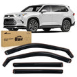 Nilight in Channel Window Deflectors for Toyota Highlander 2020 2021 2022 2023 2024 2025 Vent Window Visors, Rain Guards-4PCS