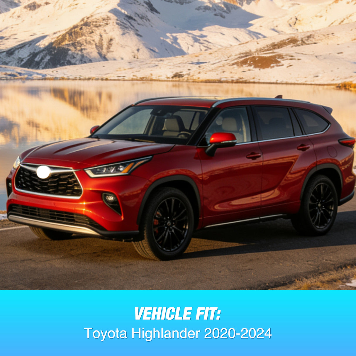 Rain Guards Window Deflectors for Toyota Highlander 2020 2021 2022 2023 2024 2025 Vent Window Visors, Rain Guards-4PCS