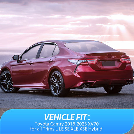 Nilight in Channel Window Rain Guards for Toyota Camry 2018 2019 2020 2021 2022 2023 2024 Vent Window Visors, Window Deflectors-4PCS