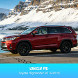 Window Rain Guards for Toyota Highlander 2014 2015 2016 2017 2018 2019 Vent Window Visors, Window Deflectors-4PCS