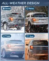 Taillight Assembly Compatible with 2016 2017 2018 2019 Ford Explorer Rear Lamp Replacement OE Style LED and halogen bulbs Driver Side