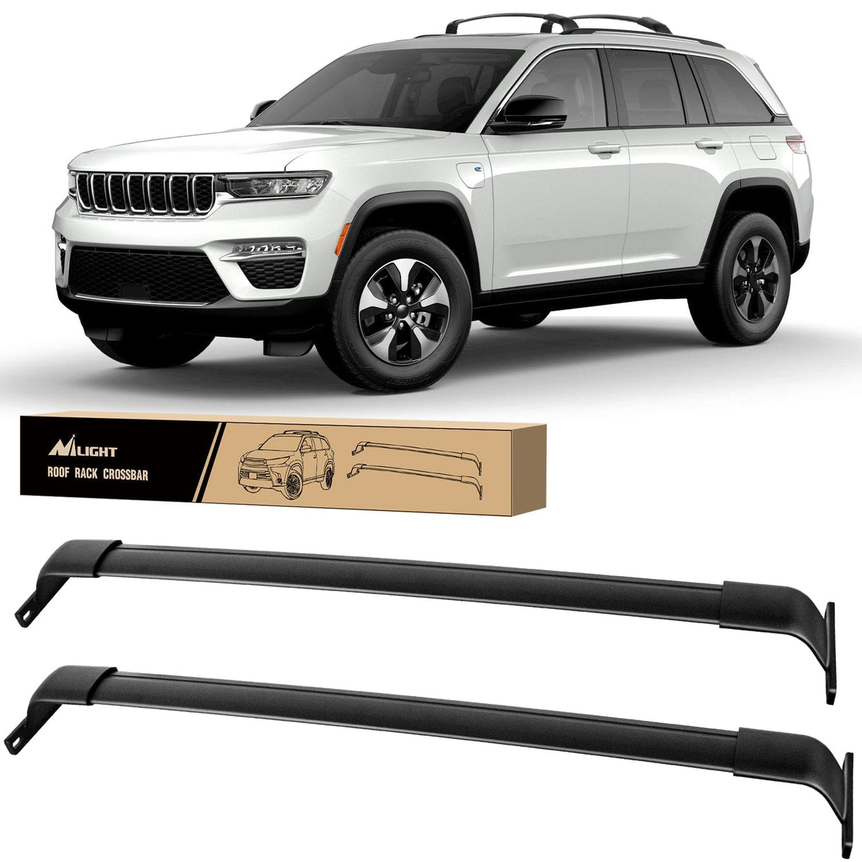 Roof Rack Cross Bars Fit for 2021 2022 2023 Jeep Grand Cherokee L 3-Row & WL 2-Row