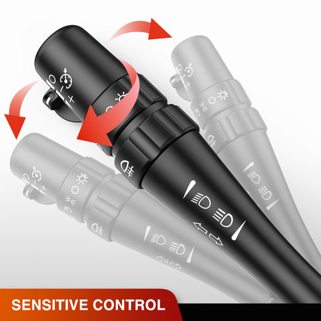 Rocker Switch Turn Signal Switch Compatible with 2004 2005 2006 2007 Cadillac CTS 2004 2005 2006 Cadillac SRX w/Fog Lights Windshield Wiper Combination Dimmer Lever Switches with Cruise Control