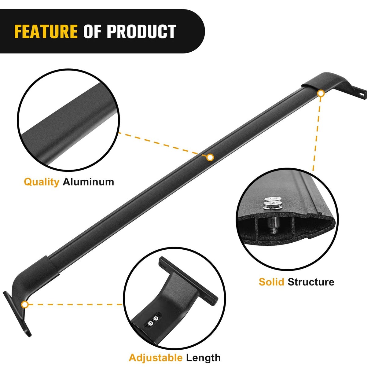 Roof Rack Cross Bars Fit for 2021 2022 2023 Jeep Grand Cherokee L 3-Row & WL 2-Row
