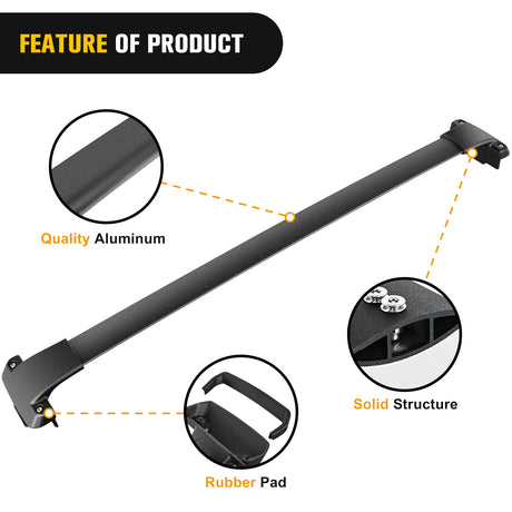 Nilight Roof Rack Cross Bars Fit for Subaru Forester 2014 2015 16 17 18 19 20 21 22 2023 Aluminum Heavy Duty Rails Crossbars with Rubber Pad for Rooftop Cargo Carrier Kayak(Only Fit Raised Side Rails)