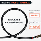 Wiring Harness Kit 12FT Air Line Hose Assembly Rubber Air Hose 1/2in NPT Swivel