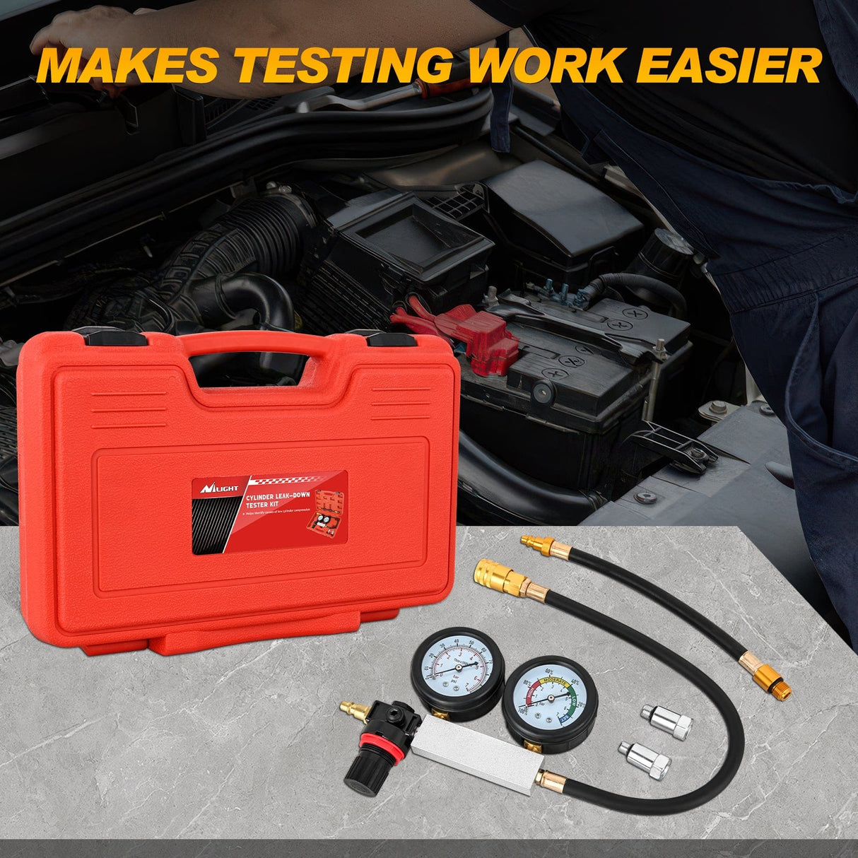 inflator 5 pcs Cylinder Leak Down Tester Kit