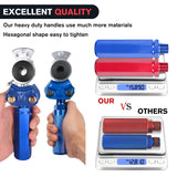 Nilight Glad Hands Grips Set with Seals Heavy Duty Gladhand Extension Handles Kit Emergency & Service Brake Air Hose Coupling Connectors for Semi Truck Trailer Brake System 1 Pair