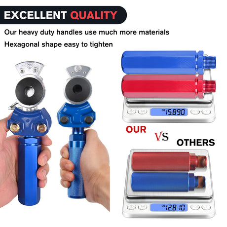 Nilight Glad Hands Grips Set with Seals Heavy Duty Gladhand Extension Handles Kit Emergency & Service Brake Air Hose Coupling Connectors for Semi Truck Trailer Brake System 1 Pair