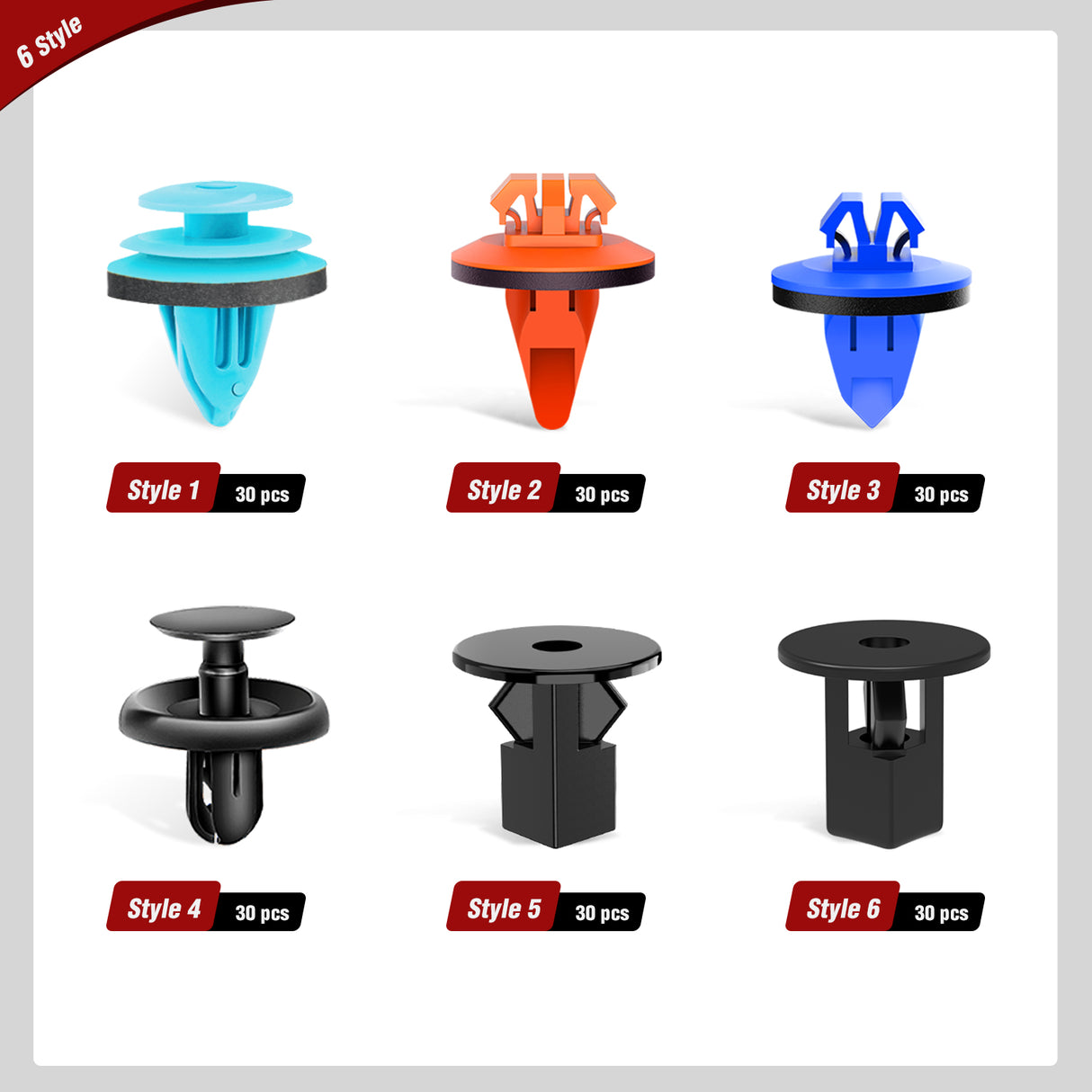 Nilight 181PCS Car Bumper Retainer Clips with Fastener Remover for Lexus Toyota 4Runner Tacoma RAV4 Scion 75495-35010 75397-35010 90189-06065 90189-06013 90189-06028 90467-07201，2 Years Warranty