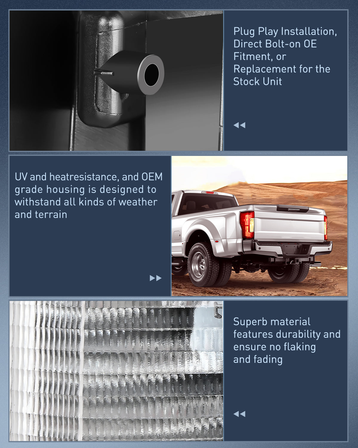 Nilight 2017 2018 2019 Ford F250 F350 Super Duty Rear Lamp Replacement Taillight Assembly OE Style Driver Side Red Lens