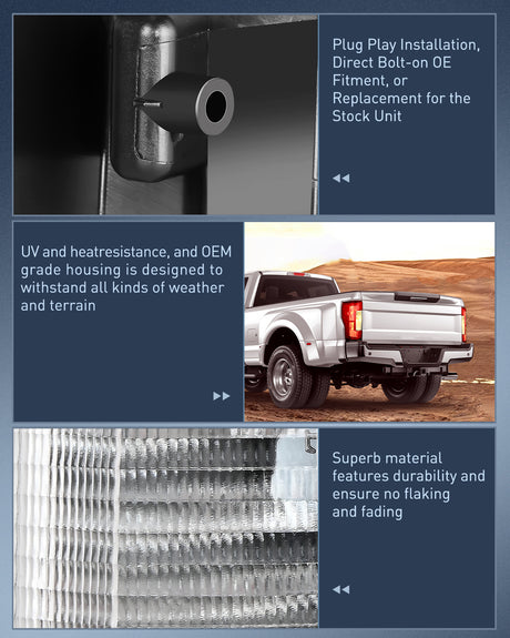 Nilight 2017 2018 2019 Ford F250 F350 Super Duty Rear Lamp Replacement Taillight Assembly OE Style Driver Side Red Lens