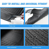 4Pcs Rubber Cargo Mats Universal Trim to fit Most Vehicles Nilight