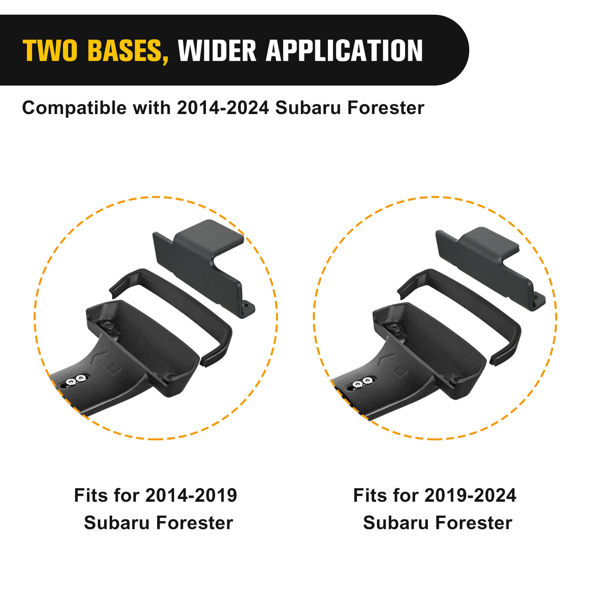 Nilight Roof Rack Cross Bars Fit for Subaru Forester 2014 2015 16 17 18 19 20 21 22 2023 Aluminum Heavy Duty Rails Crossbars with Rubber Pad for Rooftop Cargo Carrier Kayak(Only Fit Raised Side Rails)