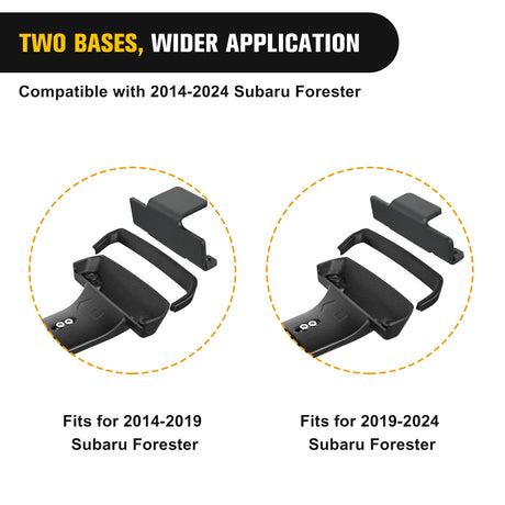 Nilight Roof Rack Cross Bars Fit for Subaru Forester 2014 2015 16 17 18 19 20 21 22 2023 Aluminum Heavy Duty Rails Crossbars with Rubber Pad for Rooftop Cargo Carrier Kayak(Only Fit Raised Side Rails)