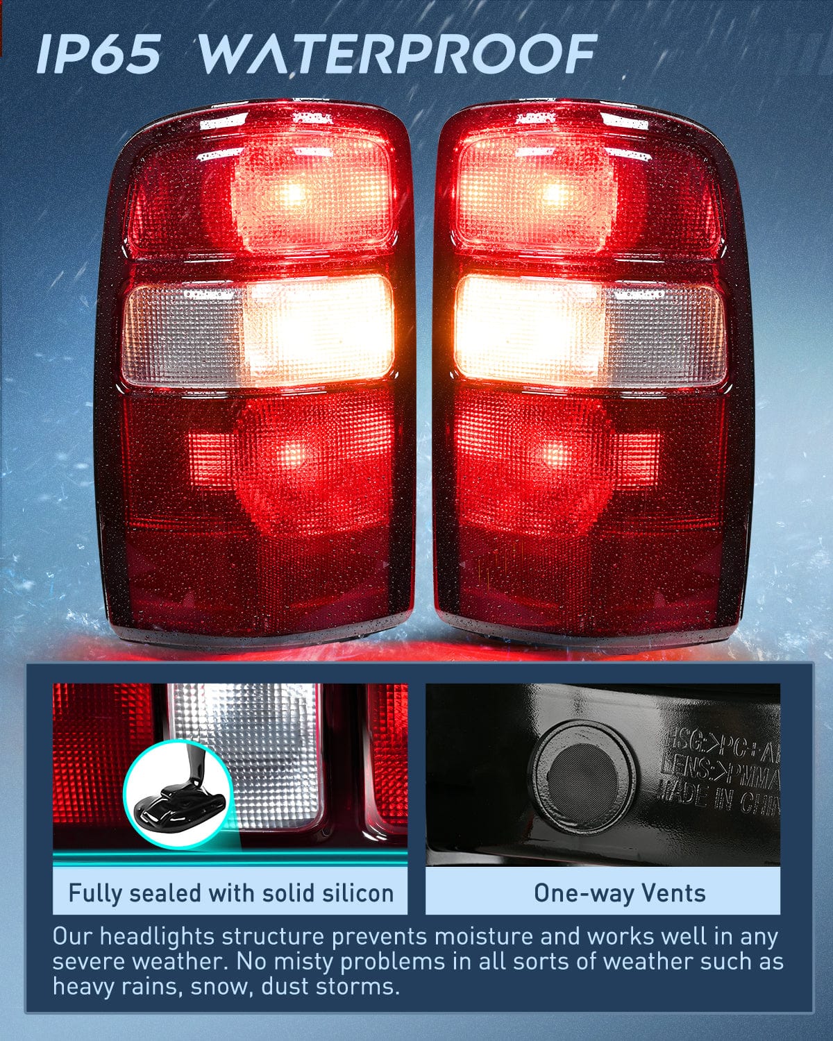 Nilight Taillight Assembly Compatible with 2000 2001 2002 2003 2004 2005 2006 Chevy Tahoe Suburban GMC Yukon Tail Light OE Style Rear Lamp Replacement Driver and Passenger Side