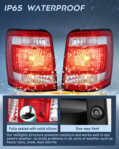 Nilight Taillight Assembly Compatible with 2008 2009 2010 2011 2012 Ford Escape Tail Lights Rear Lamp Replacement OE Style Driver and Passenger Side