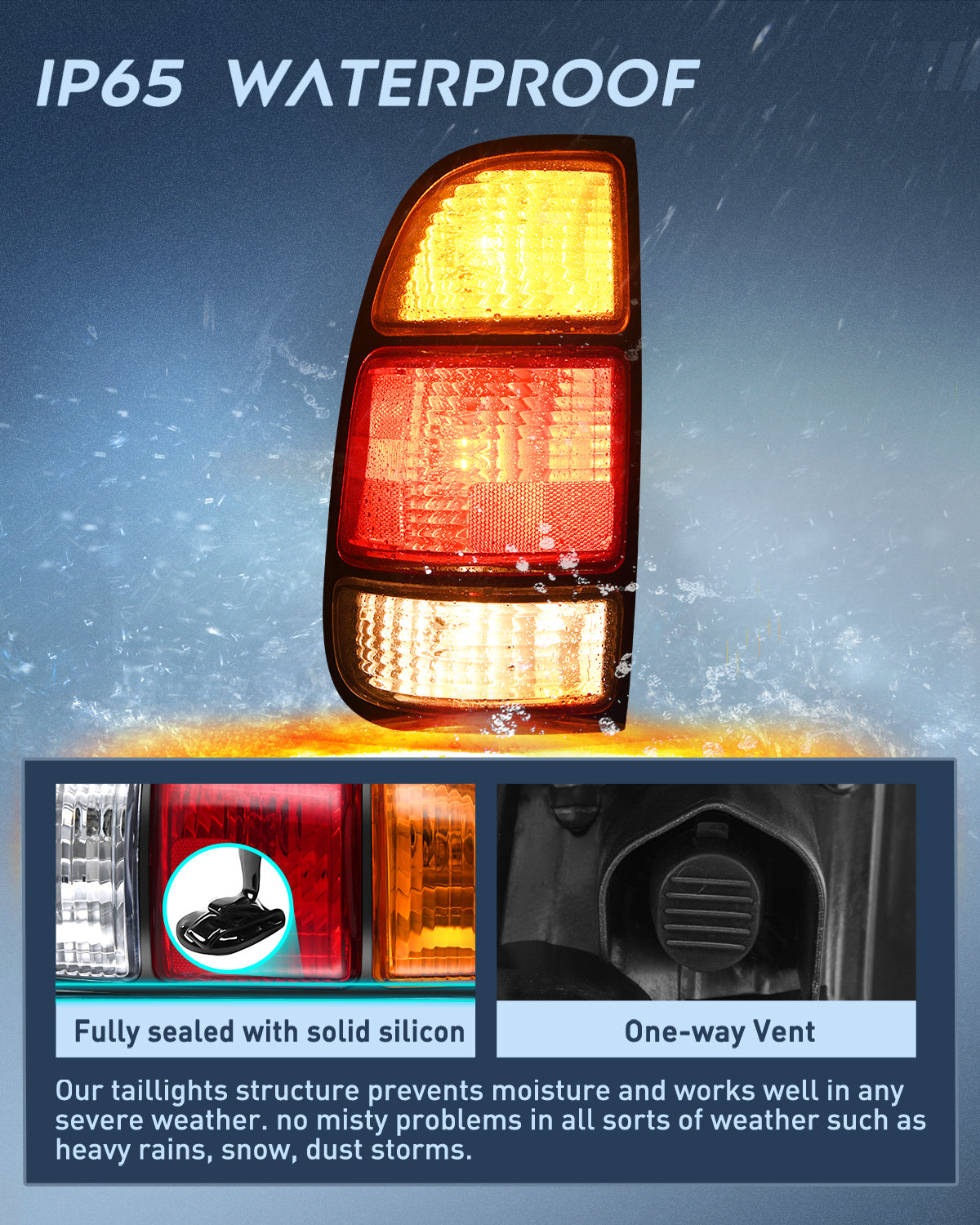 Taillight Assembly Compatible with 2000 2001 2002 2003 2004 2005 2006 Toyota Tundra Tail Light OE Style Rear Lamp Replacement Left Driver Side