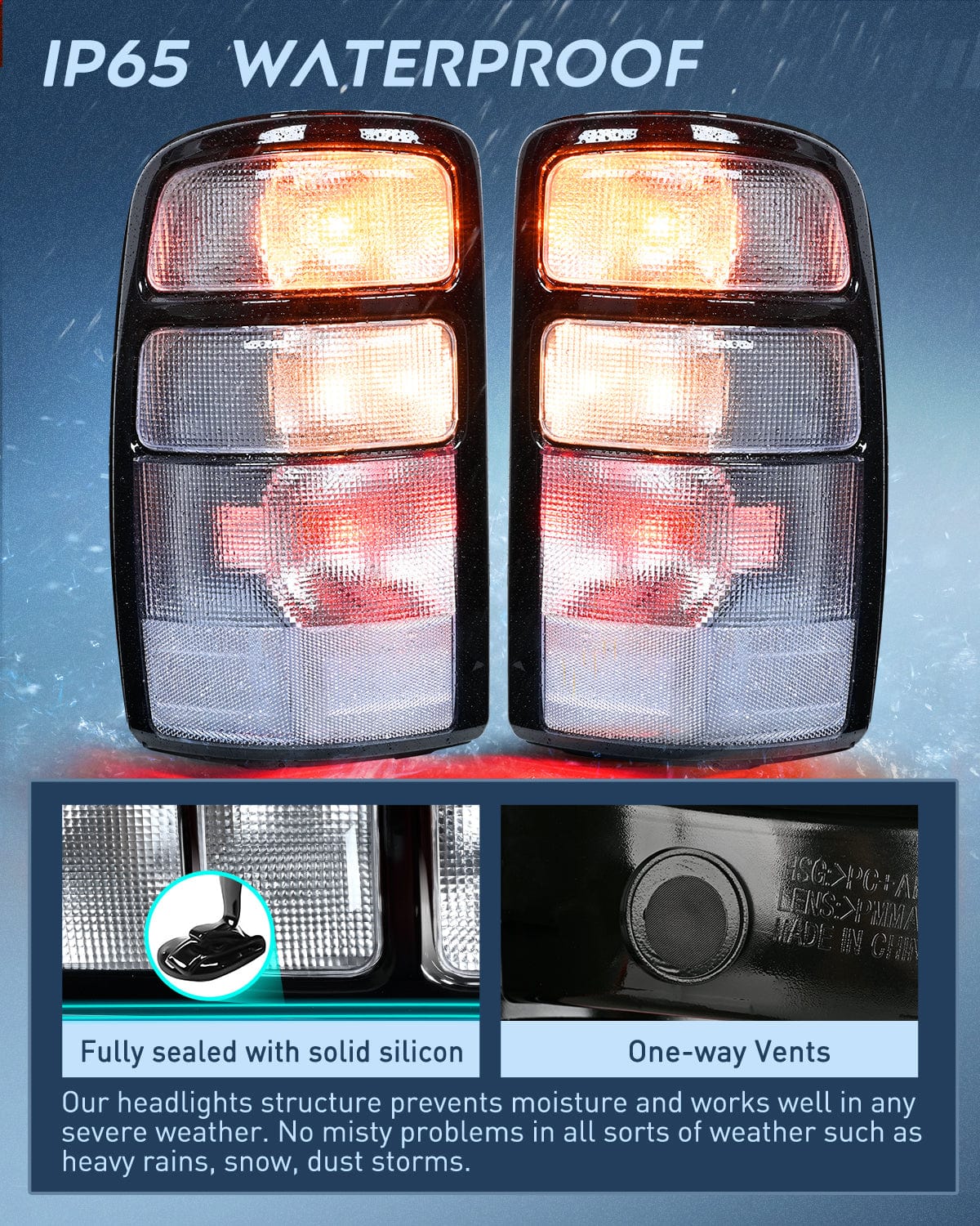 Nilight Taillight Assembly Compatible with 2000 2001 2002 2003 2004 2005 2006 Chevy Tahoe Suburban GMC Yukon Tail Light OE Style Rear Lamp Replacement Driver and Passenger Side