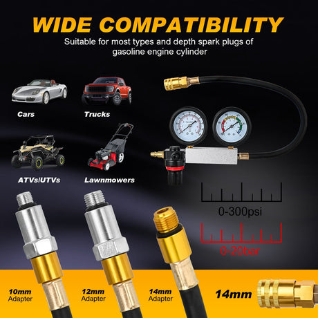 inflator 5 pcs Cylinder Leak Down Tester Kit