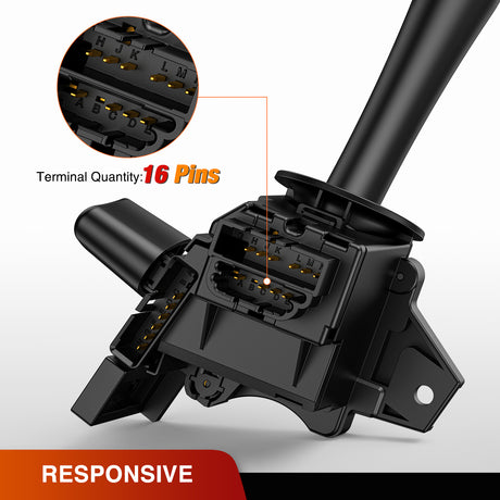 Rocker Switch Turn Signal Switch Compatible with 2006 2007 2008 2009 2010 2011 2012 2013 Chevy Impala 2014-2016 Impala Limited 2006-2007 Monte Carlo Windshield Wiper Combination Switches